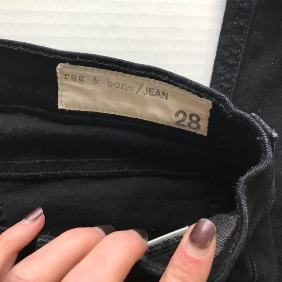Rag and Bone Stiletto Boot cut black jeans 28 - Picture 8 of 16